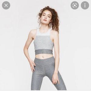 Outdoor Voices Slashback Crop Tricolor Dove Gray Size S